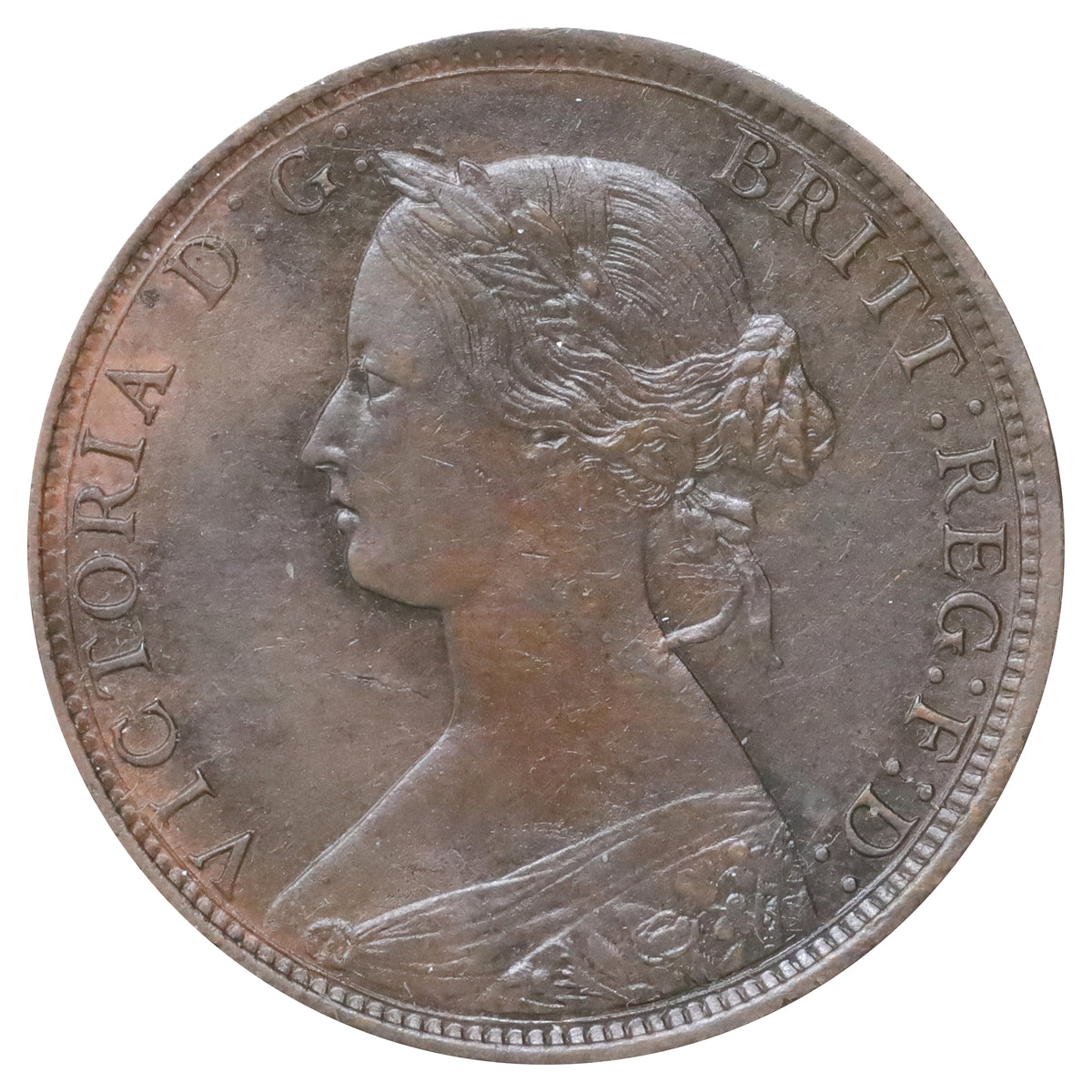 1861 New Brunswick 1-cent Extra Fine (EF40) Scratched, marks, or impaired