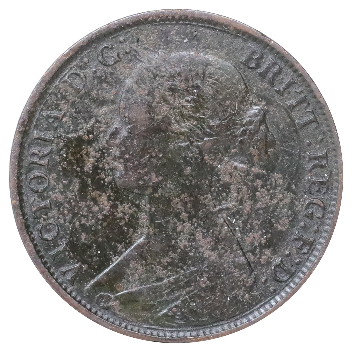 1864 Tall 6 New Brunswick 1-cent Very Fine (VF20) Scratched, marks, or impaired