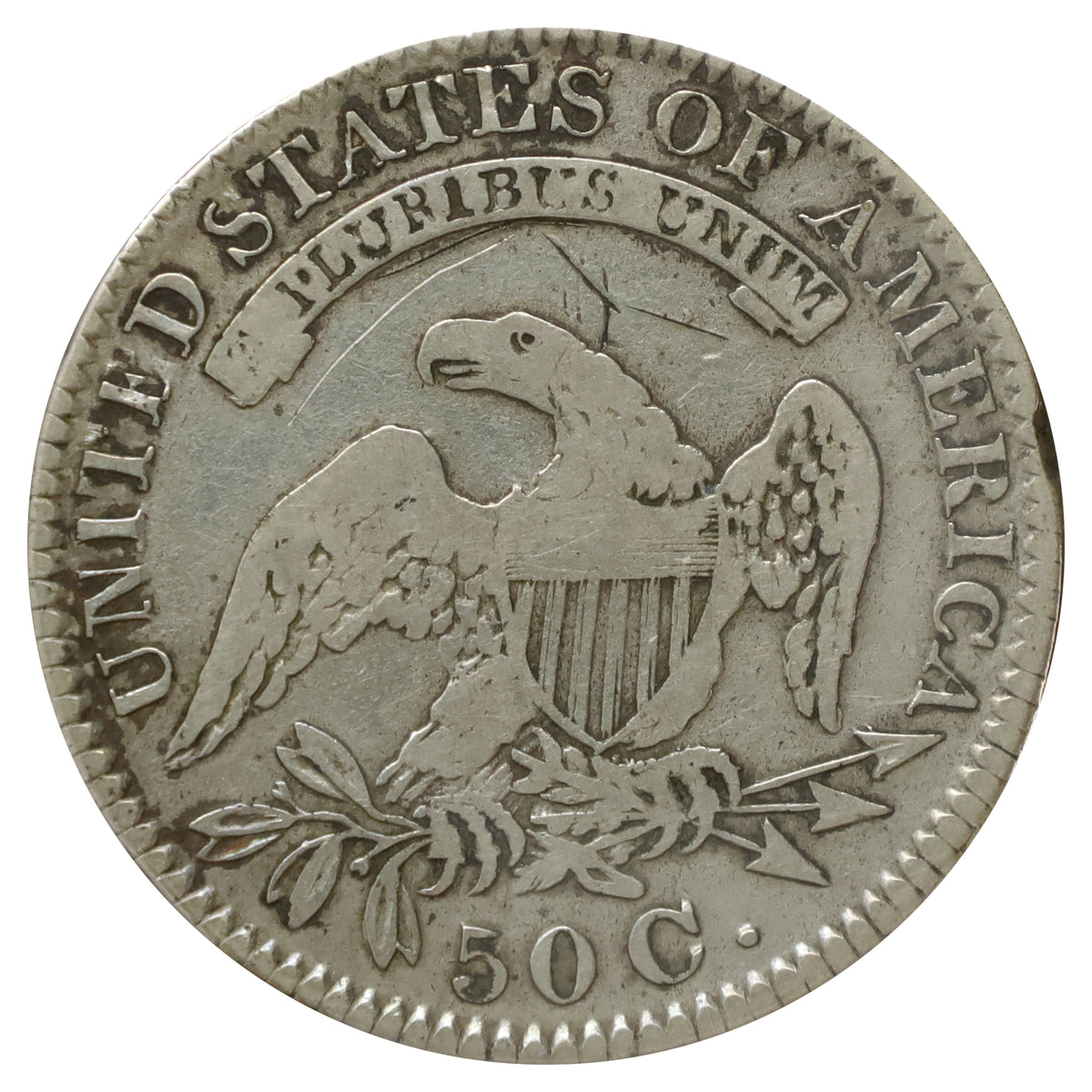 1832 Large Letters USA Half Dollar F-VF (F15) Scratched, marks, or impaired