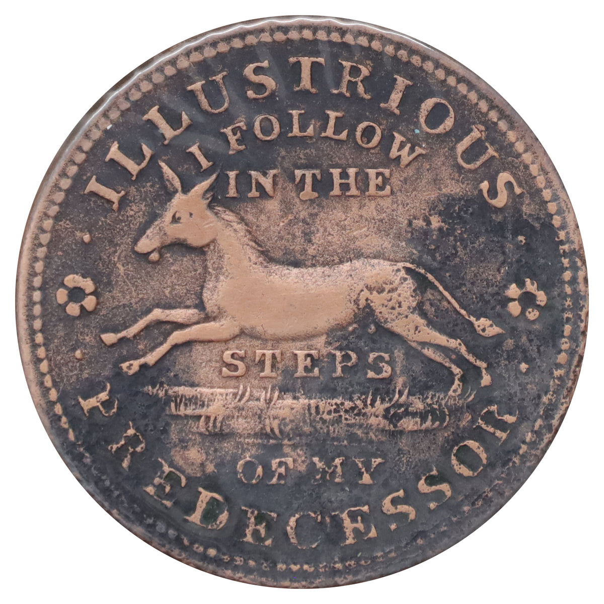 1837 USA Executive Experiment Hard Times Copper Token (toned)