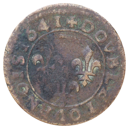 France 1641 Dombes Gaston d'Orleans Double Tournois (DOD)