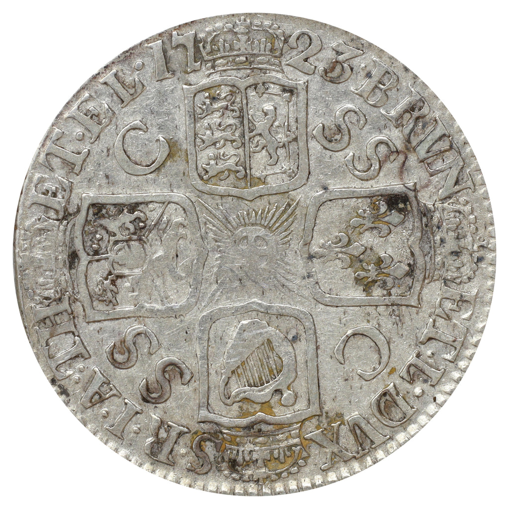 Great Britain 1723 George I Shilling Very Fine (VF20) lightly toned