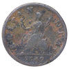 Great Britain 1749 George II Farthing Very Good (VG8) corroded