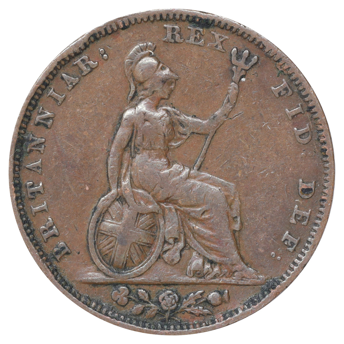Great Britain 1826 George IV Farthing Very Fine (VF20) DOD