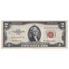 1953 USA $2 Note, FR #1509, Priest-Humphrey, Extra Fine (annotations)