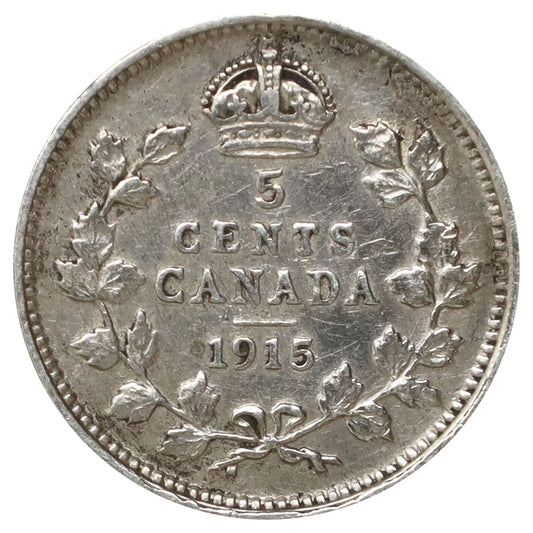 1915 Canada 5-cents Very Fine (VF20) Scratched, marks, or impaired
