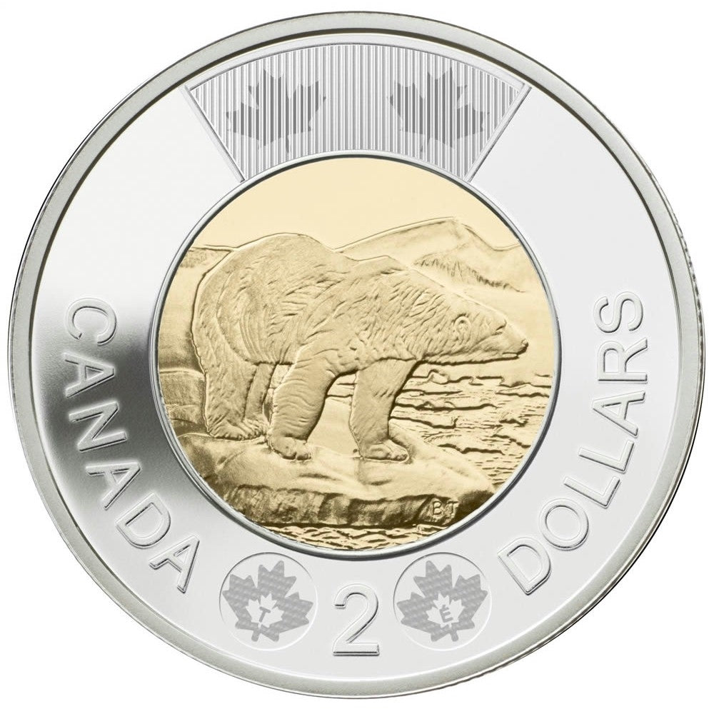 2011-2012 Canada $1 and $2 Circulation Coins and Test Token Set