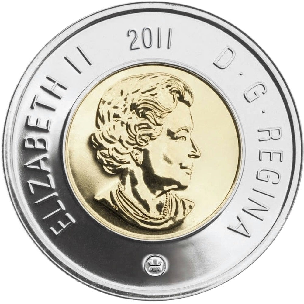 2011-2012 Canada $1 and $2 Circulation Coins and Test Token Set