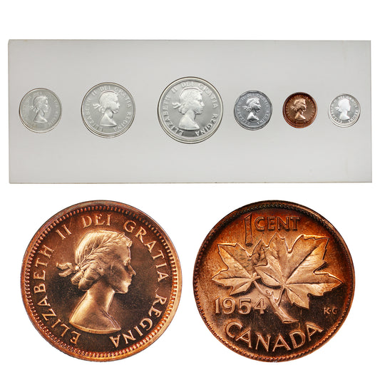 1954 Canada No Shoulder Fold Proof Like Set - Original White Cardboard