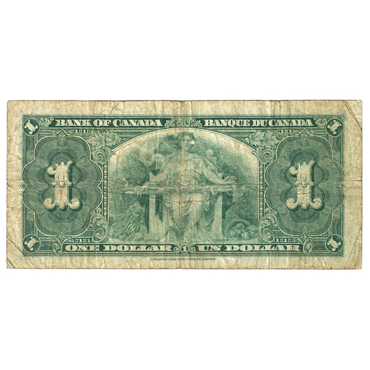 BC-21a 1937 Canada $1 Osborne-Towers, B/A, VG8
