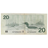 BC-58b-i-N1-iii 1991 Canada $20 Bonin-Thiessen, 3 Digit RADAR AVT3306033, Circ.