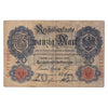Germany 1908 20 Marks, Pick #31, VG (holes)