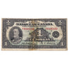 BC-2 1935 Canada $1 Osborne-Towers, French, F (damaged)