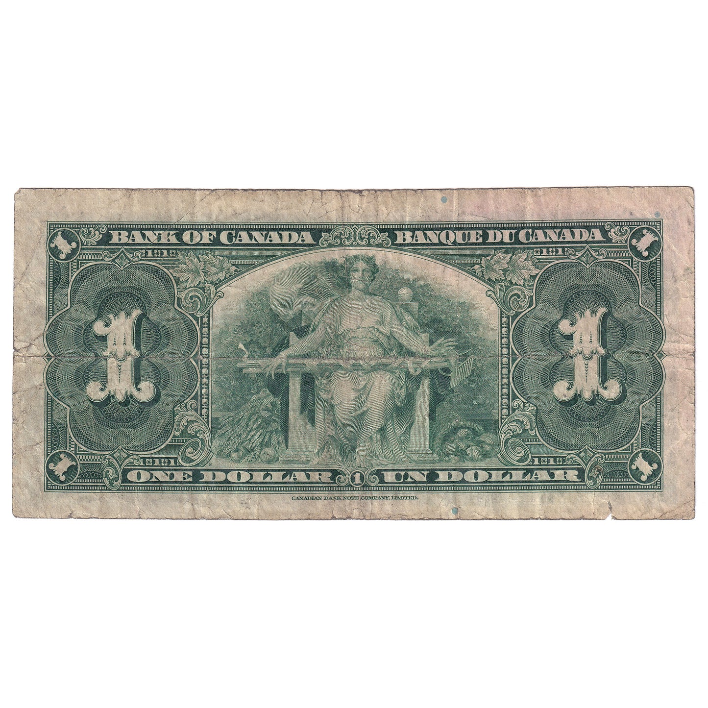 BC-21a 1937 Canada $1 Osborne-Towers, C/A, F (tears)