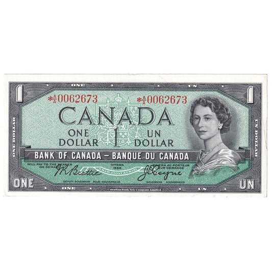 BC-37aA 1954 Canada $1 Beattie-Coyne, *A/A, AU (tear)
