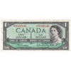 BC-37bA 1954 Canada $1 Beattie-Rasminsky, *H/Y, VF (stain)