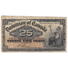 DC-15b-E25a-i 1900 Dominion 25-cent Shinplaster, Boville, Cut off Size, F
