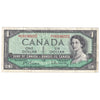 BC-37bA 1954 Canada $1 Beattie-Rasminsky, *H/Y, VF (tear)