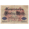 Germany 1914 50 Mark Note, Pick #49a, 6 Digit, VG (holes)