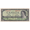 BC-29a 1954 Canada $1 Coyne-Towers, Devil's Face, B/A, F-VF (writing)