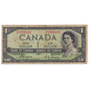 BC-29a 1954 Canada $1 Coyne-Towers, Devil's Face, B/A, F (writing)