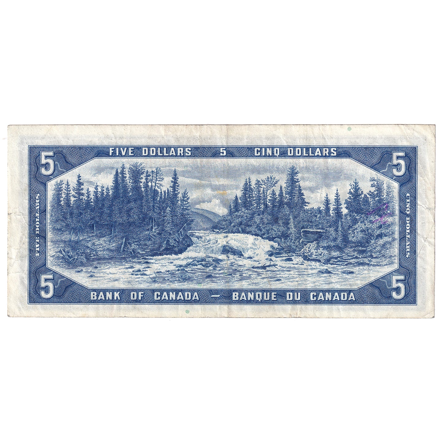 BC-31b 1954 Canada $5 Beattie-Coyne, Devil's Face, E/C, VF (writing)