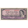 BC-32b 1954 Canada $10 Beattie-Coyne, Devil's Face, I/D, VF (dirt)