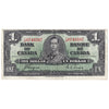 BC-21d 1937 Canada $1 Coyne-Towers, T/M, VF-EF (holes)