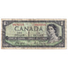 BC-29a 1954 Canada $1 Coyne-Towers, Devil's Face, D/A, F-VF (dirt)