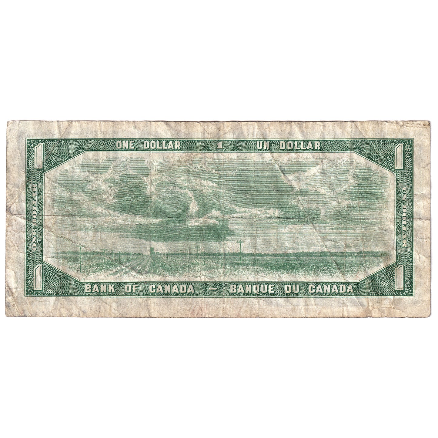 BC-29a 1954 Canada $1 Coyne-Towers, Devil's Face, D/A, F-VF (dirt)