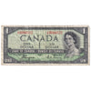 BC-29a 1954 Canada $1 Coyne-Towers, Devil's Face, G/A, F (tear)
