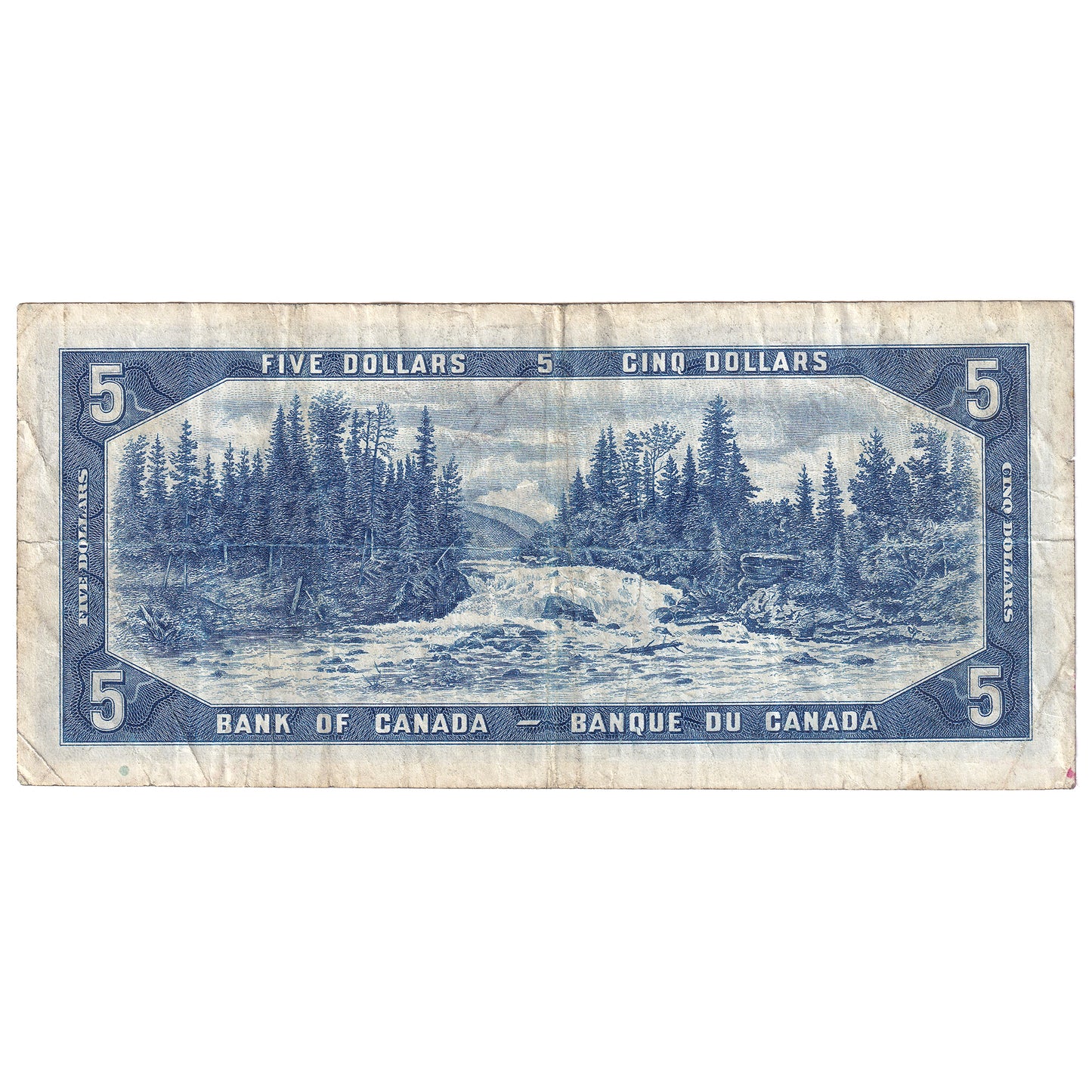 BC-31b 1954 Canada $5 Beattie-Coyne, Devil's Face, H/C, F-VF (stamp)