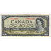BC-33b 1954 Canada $20 Beattie-Coyne, Devil's Face, B/E, VF (writing)