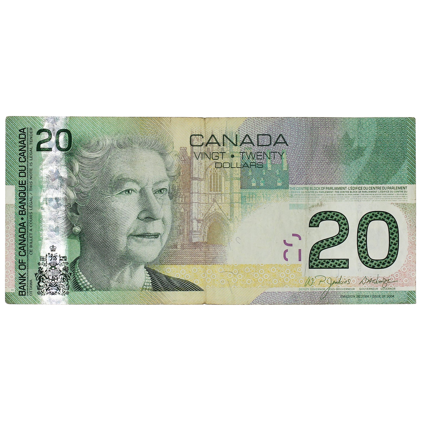BC-64a 2005 Canada $20 Jenkins-Dodge, Neat Number ALJ3333372, Circ.