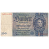 Germany 1935 100 Reichsmark Note, Pick #183a, VF (tear)