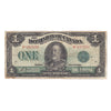 DC-25d 1923 Dominion $1 McCavour-Saunders, Green Seal, Group 1, VG (dam'g)