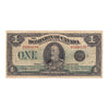 DC-25n 1923 Dominion $1 Campbell-Sellar, Black Seal, Group 3, F-VF (dam'g)