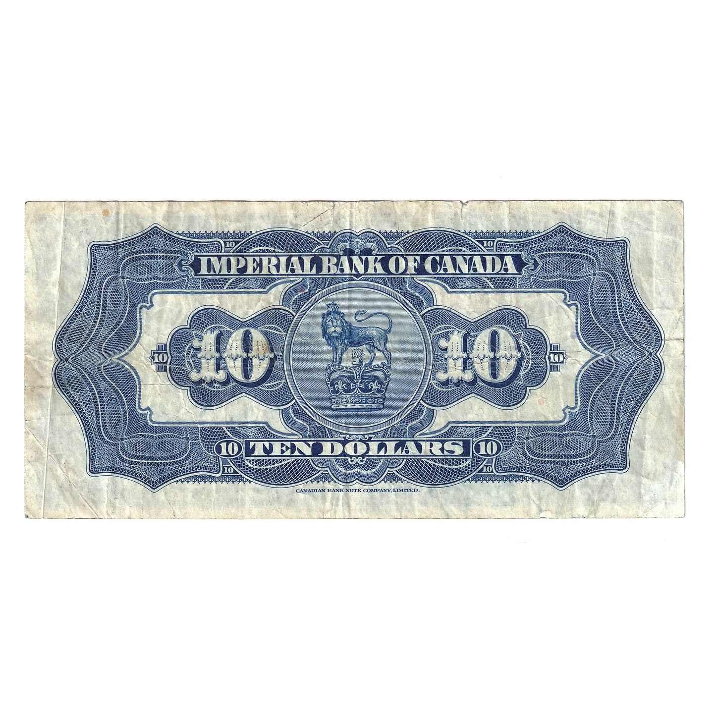 375-22-08 1934 Imperial Bank of Canada $10 Jaffray-Rolph, VF (tear)