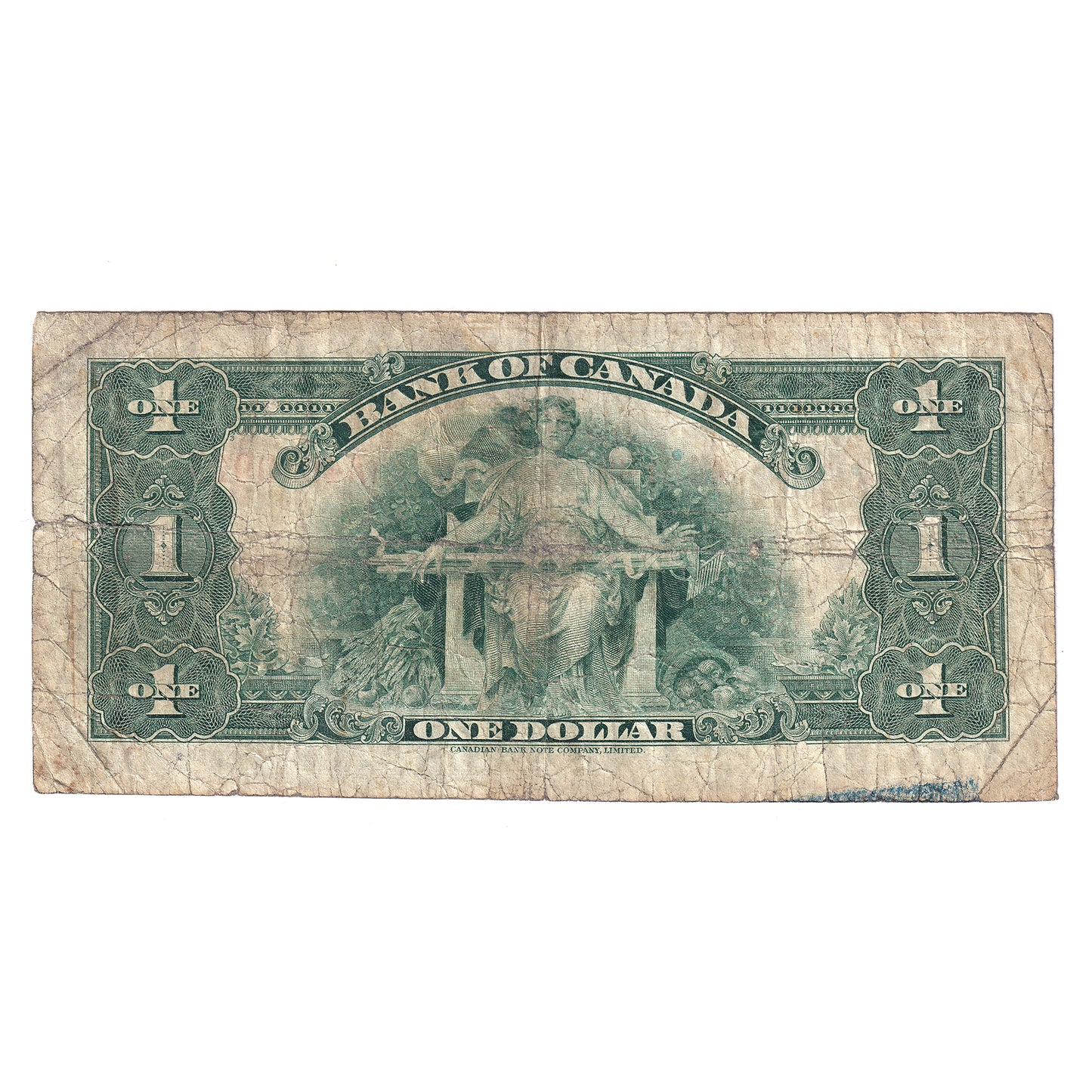 BC-1 1935 Canada $1 Osborne-Towers, English, Series A, VG (tear)