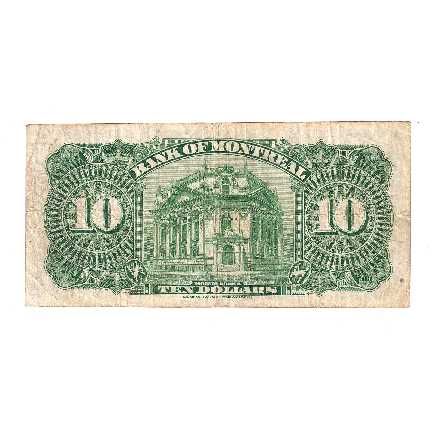 505-60-04 1935 Bank of Montreal $10 Dodds-Gordon, VF (writing)