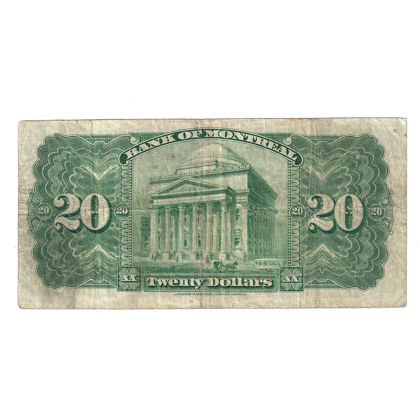 505-60-06 1935 Bank of Montreal $20 Dodds-Gordon, F-VF (writing)