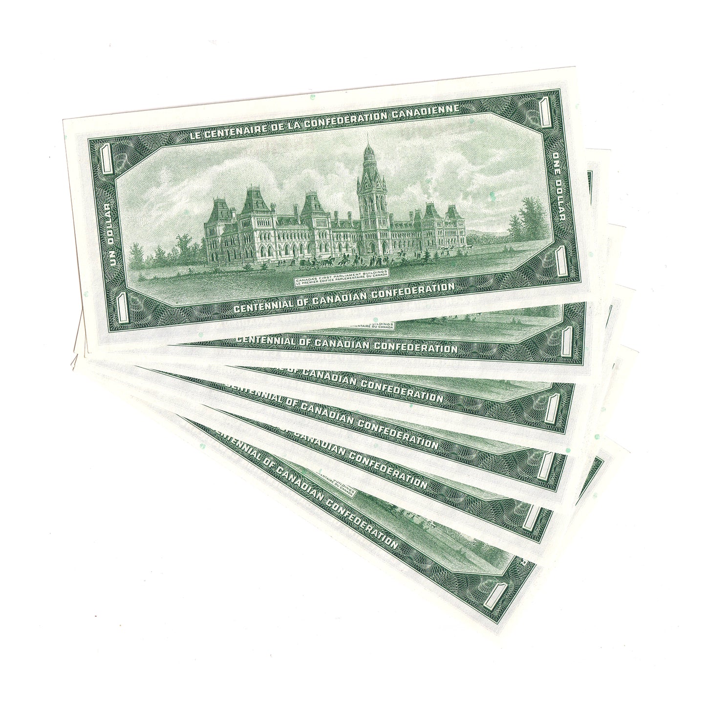 Lot of 6x Consecutive 1967 Canada $1 Notes, Beattie-Rasminsky, F/P, 6Pcs.