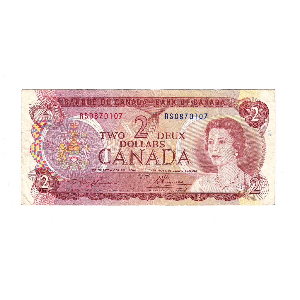 BC-47aT 1974 Canada $2 Lawson-Bouey, Test Note, RS, VF