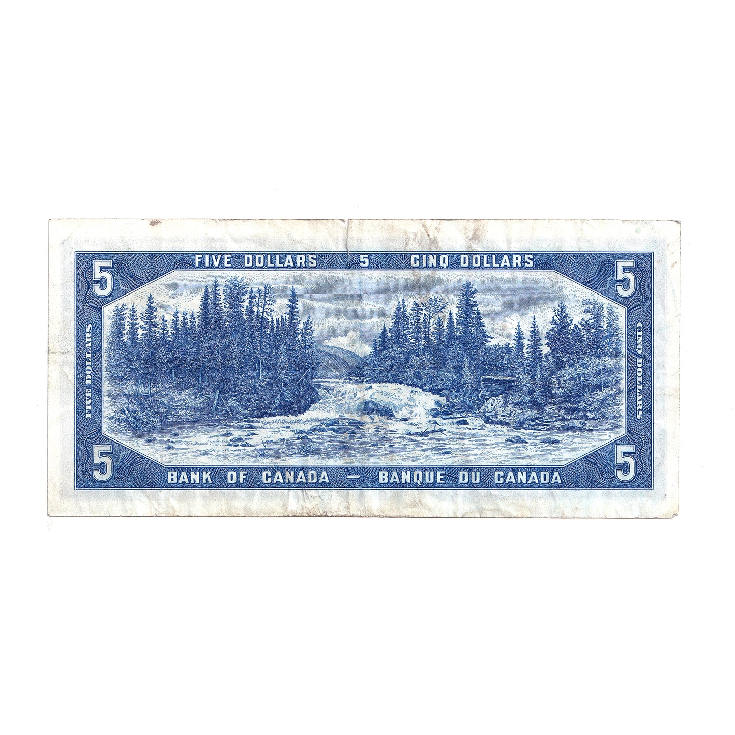 BC-31b 1954 Canada $5 Beattie-Coyne, Devil's Face, G/C, VF (tear in margin)