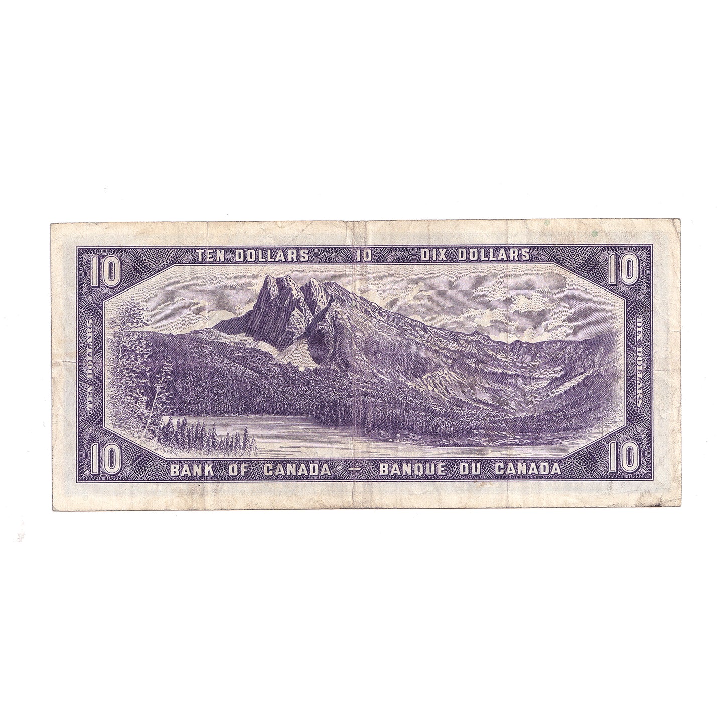 BC-40bA 1954 Canada $10 Beattie-Rasminsky, Replacement, *B/D, VF (writing)