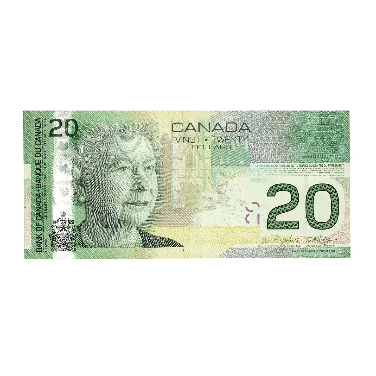 BC-64a-N5-iii 2005 Canada $20 Jenkins-Dodge, Low Serial Number, ALE0000067, VF-EF