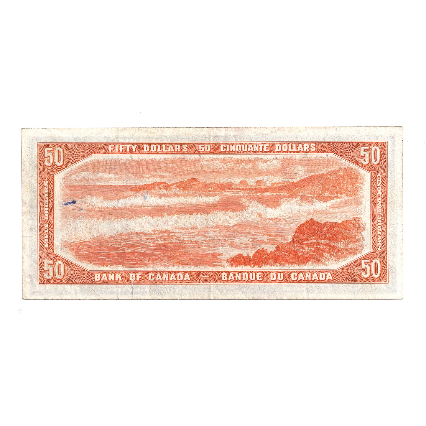 BC-34b 1954 Canada $50 Beattie-Coyne, Devil's Face, A/H, VF (writing)