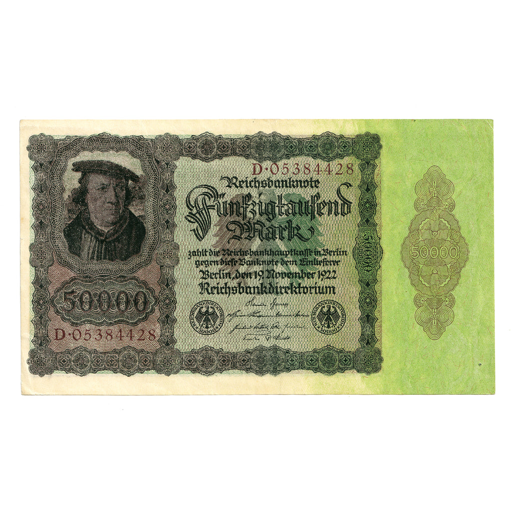 Germany 1922 50,000 Mark Note, Pick #80