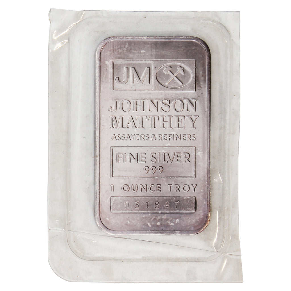 JM Johnson Matthey TD Bank (~1982) 1oz Silver Bar, Sealed (No Tax) Toning