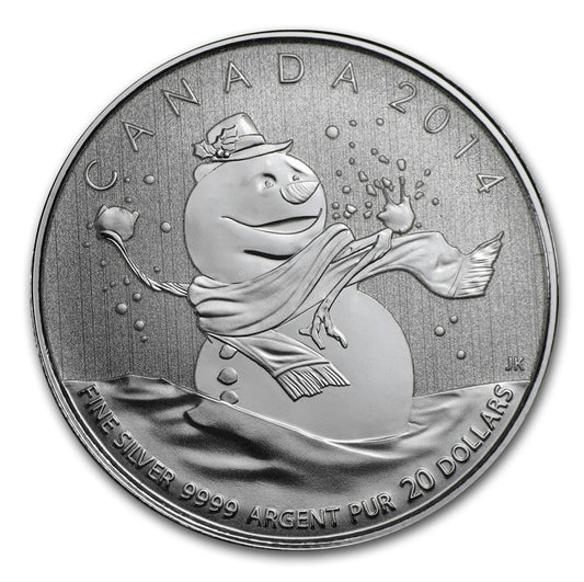 2014 Canada $20 for $20 Snowman Fine Silver (No Tax) Capsule Only